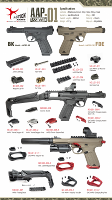 Action Army - Replika AAP01 Assassin Full Auto / Semi Auto - DE