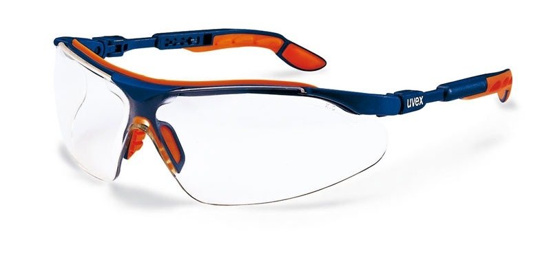 Uvex - Okulary I-vo - bezbarwne, oprawki niebiesko-pomarańczowe