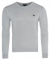 Emporio Armani sweter męski gładki szary