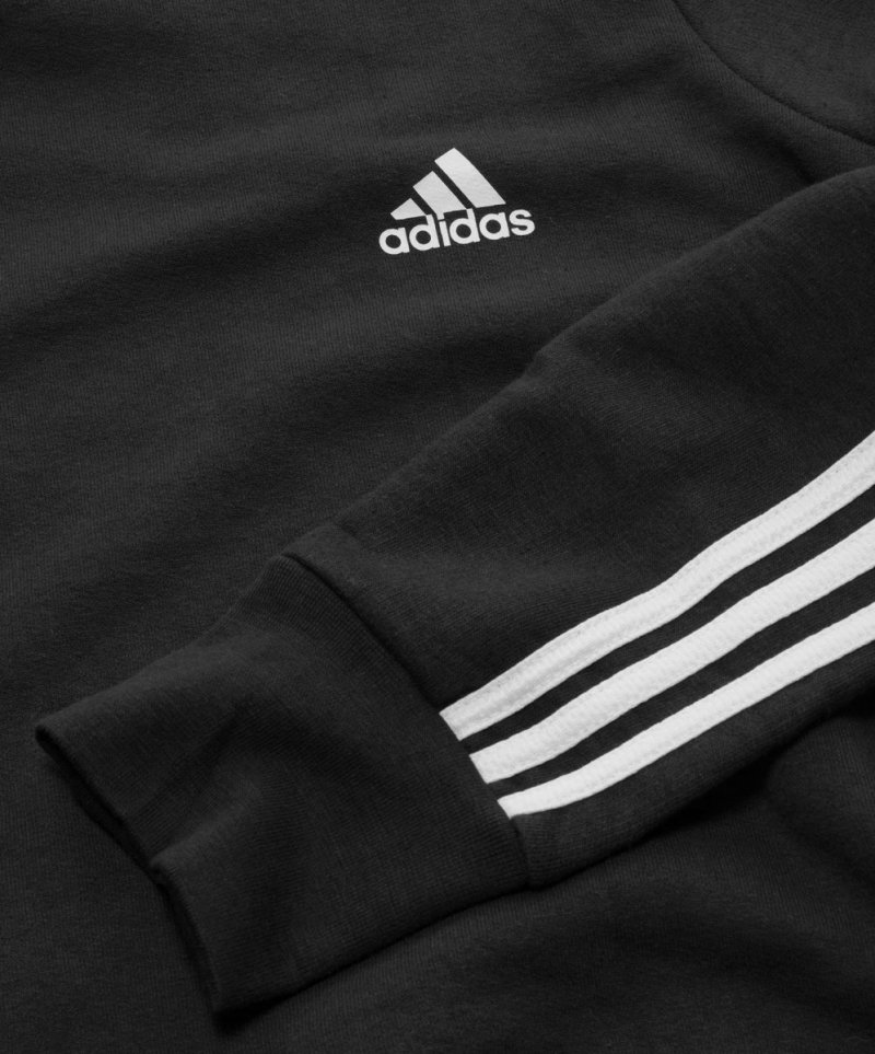 Adidas bluza męska czarna 3-Stripes Crewneck Sweatshirt BQ9645