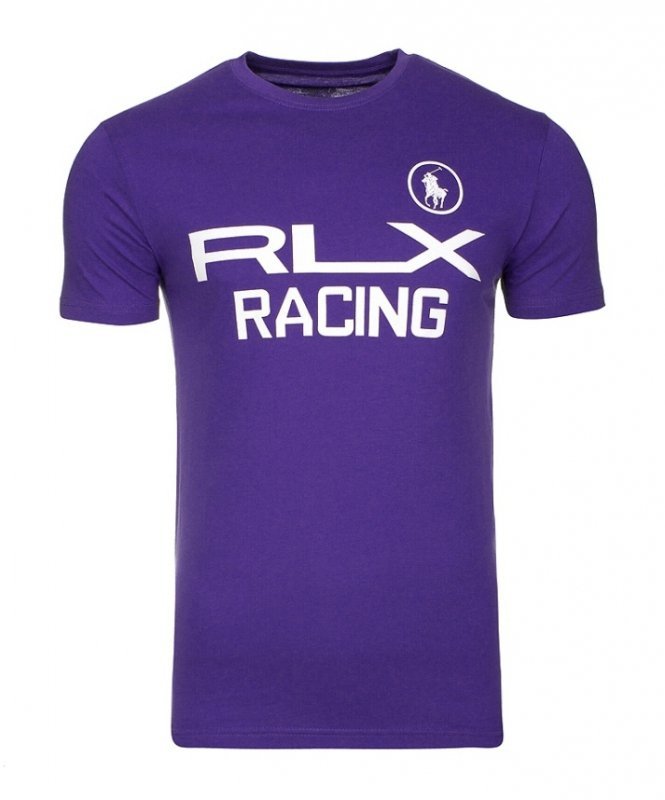 T-shirt męski Ralph Lauren fioletowy
