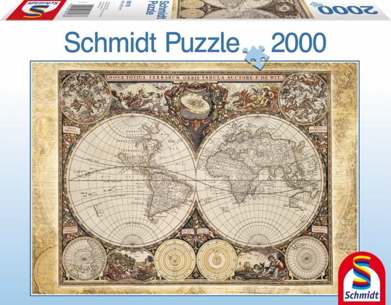Puzzle 2000 Schmidt 58178 Historyczna Mapa Świata