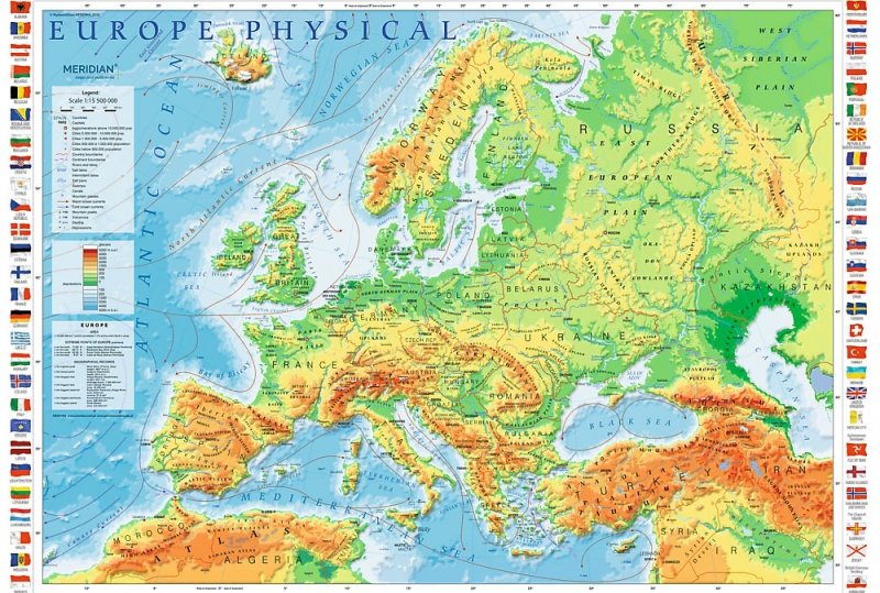 Puzzle 1000 Trefl 10605 Mapa Fizyczna Europy