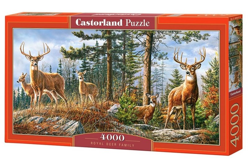 Puzzle 4000 Castorland C-400317 Królewska Rodzina Jeleni