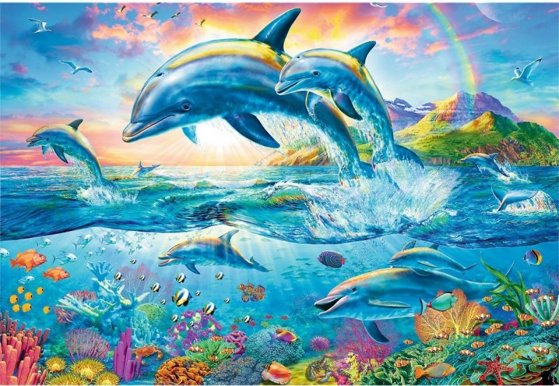 Puzzle 1500 Trefl 26162 Rodzina Delfinów