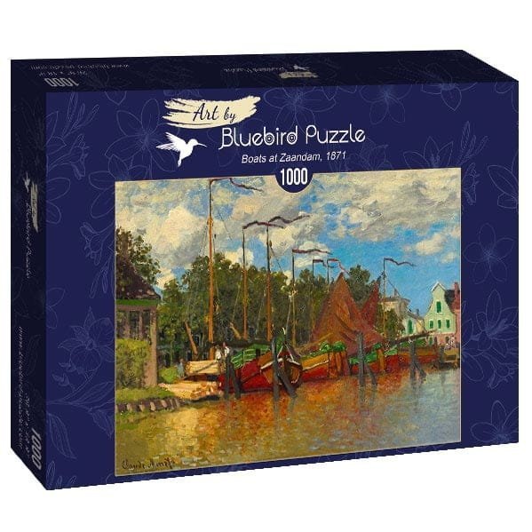 Puzzle 1000 Bluebird 60031 Claude Monet - Łodzie w Zaandam - 1871