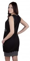 MijaCulture - 2 w1 sukienka ciążowa i do karmienia „Fiona” 7111 czarny/melanż 3