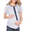 MijaCulture - 3 w 1 piżama ciążowa i do karmienia 4030/M47 melanż/kropki 3
