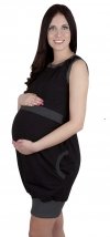 MijaCulture - 2 w1 sukienka ciążowa i do karmienia „Fiona” 7111 czarny/melanż 4