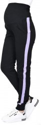 MijaCulture Wygodne spodnie dresowe ciążowe Coco M003 czarny/fiolet1