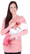 MijaCulture - 2 w1 bluzka kimono ciążowa i do karmienia „Sofia” 7113 różowy 1
