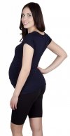 MijaCulture - wygodne krótkie legginsy ciążowe 4008/M25 czarny 3