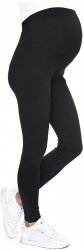 MijaCulture - Komfortowe legginsy ciążowe zimowe 1034 czarne2