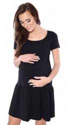 MijaCulture - sukienka 2 w 1 ciążowa i do karmienia Elsa 7128 czarna