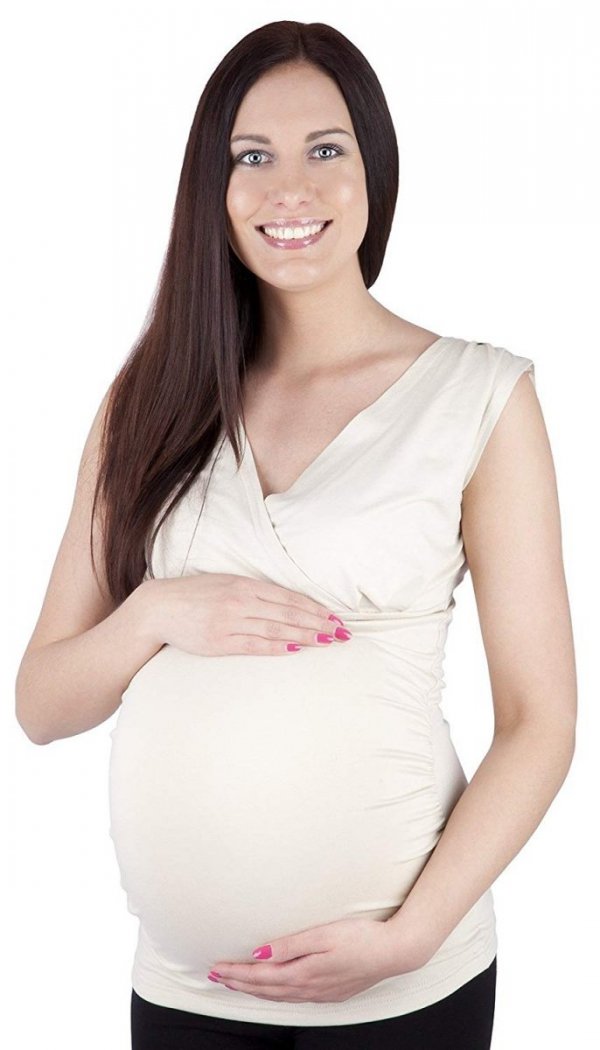 elegancki top ciążowy i do karmienia 4013/M27 beż 3