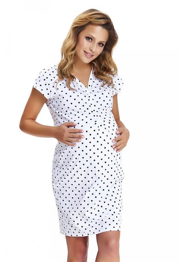 Elegancka koszula 2 w 1 ciążowa i do karmienia 5073/9453 biały 1