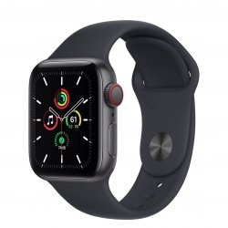 Apple Watch SE 40mm GPS + Cellular Aluminium w kolorze gwiezdnej szarości z paskiem sportowym w kolorze północy