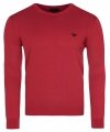 Emporio Armani sweter męski gładki czerwony