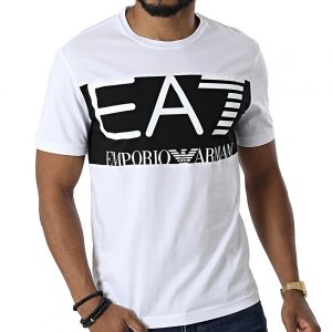 Emporio Armani EA7 t-shirt koszulka męska biały 6LPT24 PJ7CZ 1100
