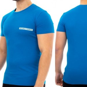 Emporio Armani t-shirt koszulka męska crew-neck niebieska