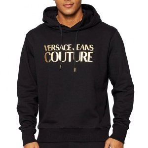 Versace Jeans Couture bluza męska czarna złoty nadruk 74GAIT03