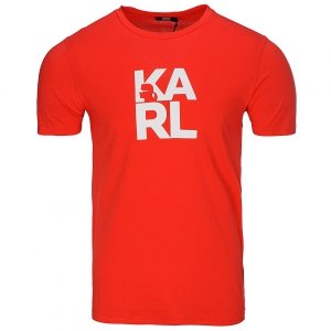 Karl Lagerfeld  t-shirt koszulka męska czerwona KL22MTS01