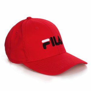 Fila czapka z daszkiem czerwona bejsbolówka Panel Cap Linear Logo 