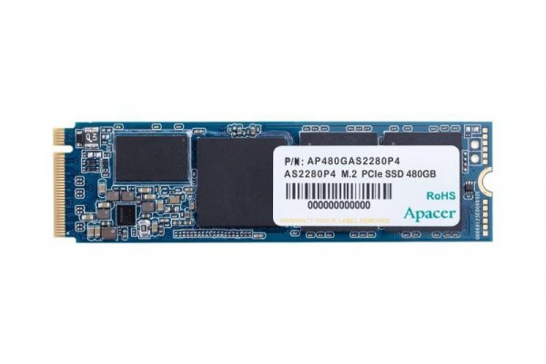 Dysk SSD Apacer AS2280P4 512GB M.2 PCIe NVMe Gen3 x4 2280 (2100/1500 MB/s) 3D TLC