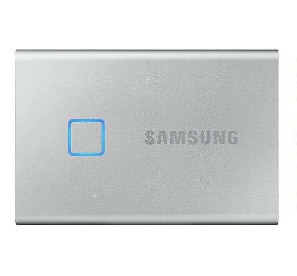 Dysk SSD zewnętrzny USB Samsung SSD T7 1TB Portable Touch (1050/1000 MB/s) USB 3.1 Silver