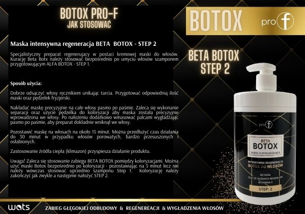Botoks do włosów. Regeneracja włosów botox pro-f
