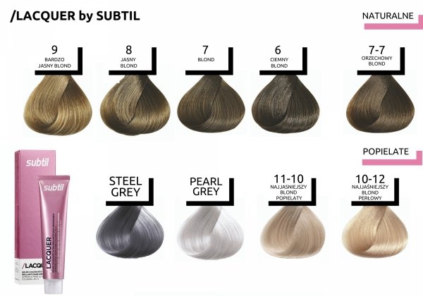 LACQUER 6-34 - Blond Foncé Doré Cuivré GOLDEN COPPER DARK BLOND SUBTIL LACQUER XXL SHINE Profesjonalny Toner Kwasowy z efektem lustrzanego blasku  Subtil 60 ml.