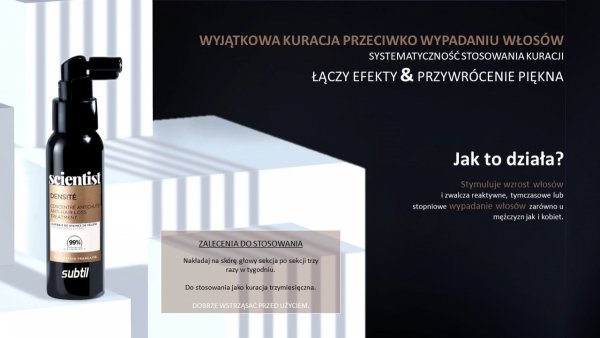 Scientist skoncentrowany szampon przeciw wypadaniu włosów 300 ml. SHAMPOING DENSITE 