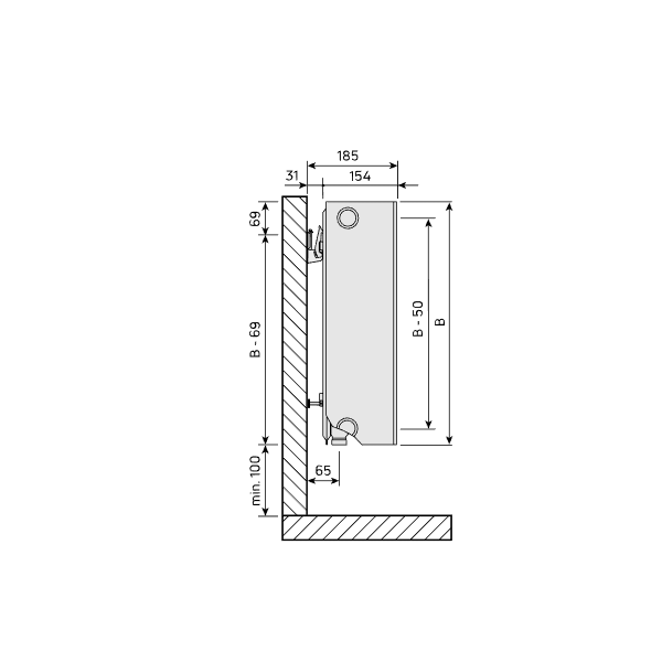 Purmo Plan Ventil Compact Flex FCVF33 300x400