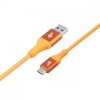 TB Kabel USB 3.0 - USB C 2m PREMIUM 3A pomarańczowy TPE