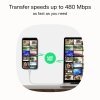 Green Cell Kabel USB-C-USB-C PowerFlex 100W silikonowy 1.2m biały