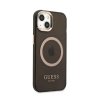 Guess Gold Outline Translucent MagSafe - Etui iPhone 13 (czarny)