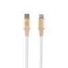Guess Ebossed Logo - Kabel USB-C do Lightning certyfikat MFi 1.5m (złoty)
