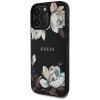 Guess Grained Printed Flower Pattern MagSafe - Etui do iPhone 16 Pro Max (czarny)
