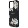Guess Grained Printed Flower Pattern MagSafe - Etui do iPhone 16 Pro Max (czarny)