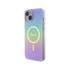 Guess IML Iridescent MagSafe - Etui iPhone 15 Plus (fioletowy)