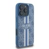 Guess 4G Printed Stripes MagSafe - Etui iPhone 16 Pro (niebieski)