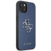 Guess Saffiano 4G Big Silver Logo - Etui iPhone 13 mini (niebieski)