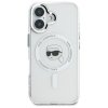 Karl Lagerfeld IML Metal Karl Head MagSafe - Etui iPhone 16 Plus (biały)