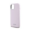 DKNY Liquid Silicone Small Metal Logo MagSafe - Etui iPhone 15 / 14 / 13 (różowy)
