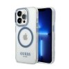Guess Metal Outline Magsafe - Etui iPhone 14 Pro (przezroczysty / niebieski)