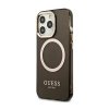 Guess Gold Outline Translucent MagSafe - Etui iPhone 13 Pro Max (czarny)