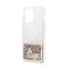 Guess Liquid Glitter Charms - Etui iPhone 14 Pro (złoty)