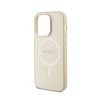 Guess Saffiano MagSafe - Etui iPhone 15 Pro Max (złoty)