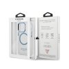 Guess Metal Outline Magsafe - Etui iPhone 13 Pro (przezroczysty / niebieski)