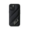 Karl Lagerfeld Diagonal Quilted Script - Etui iPhone 13 (czarny)
